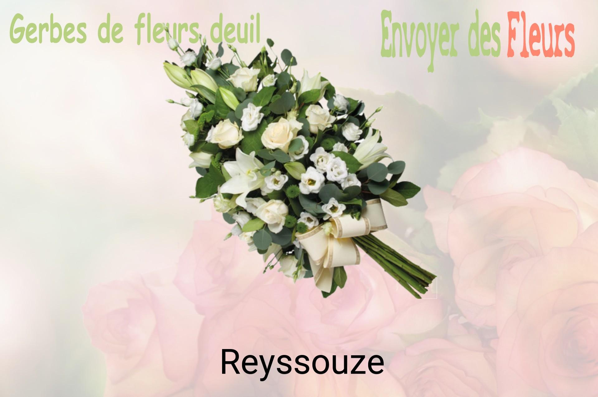 Gerbe de fleurs de deuil livrée à Reyssouze
